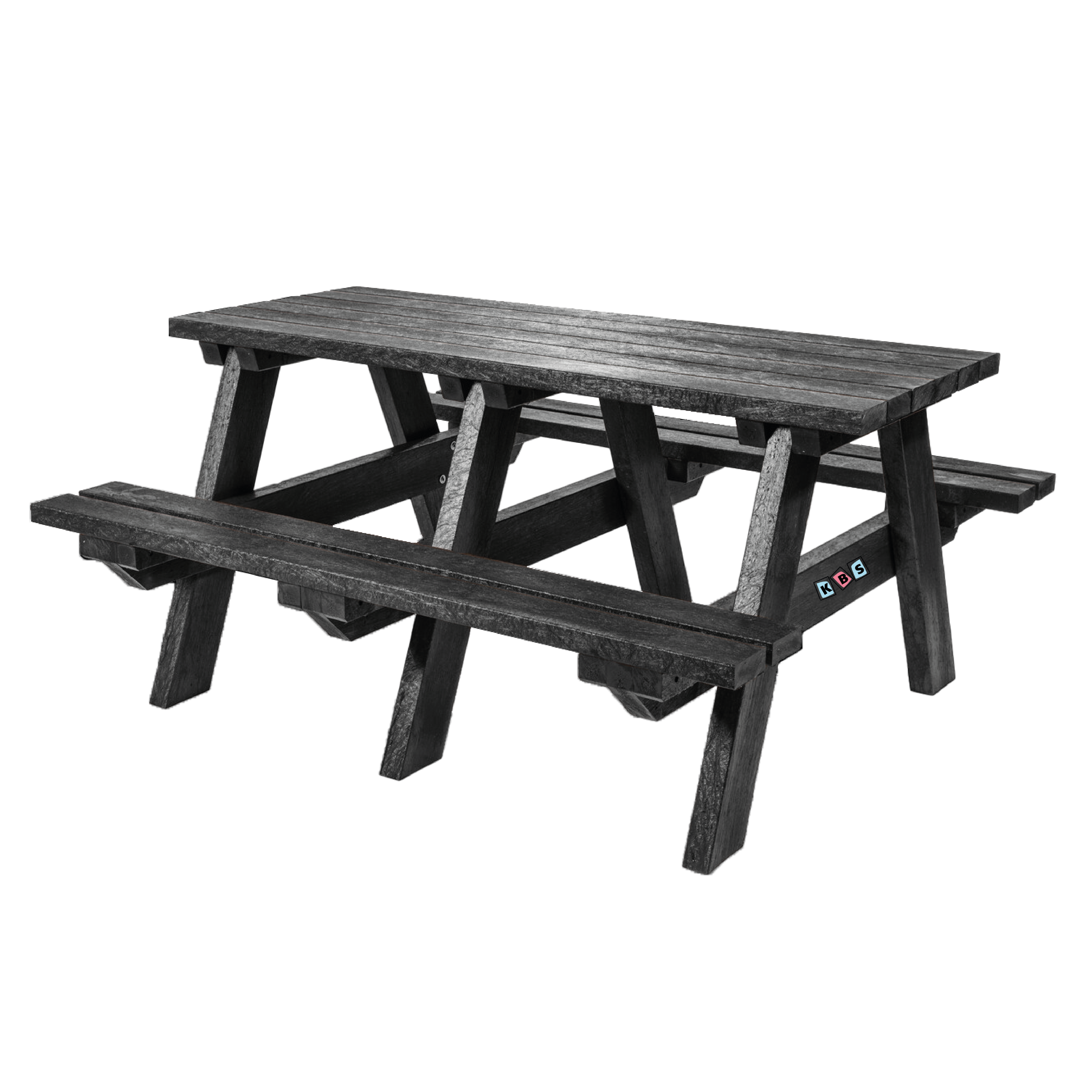 Duke A-Frame Picnic Table (6 Seater) in BLACK