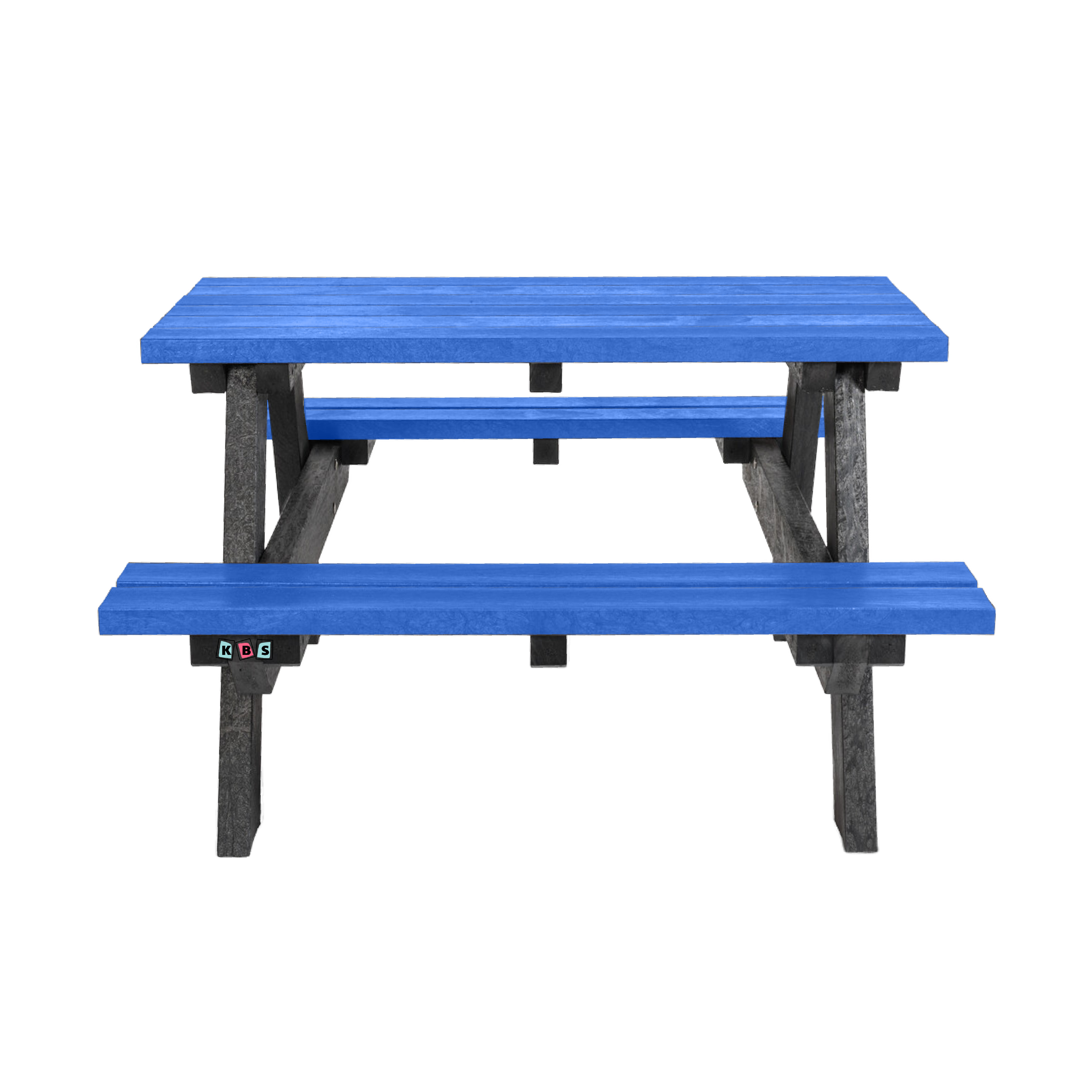 Junior Duke A-Frame Picnic Table (6 Seater) Black frame with COLOURED slats