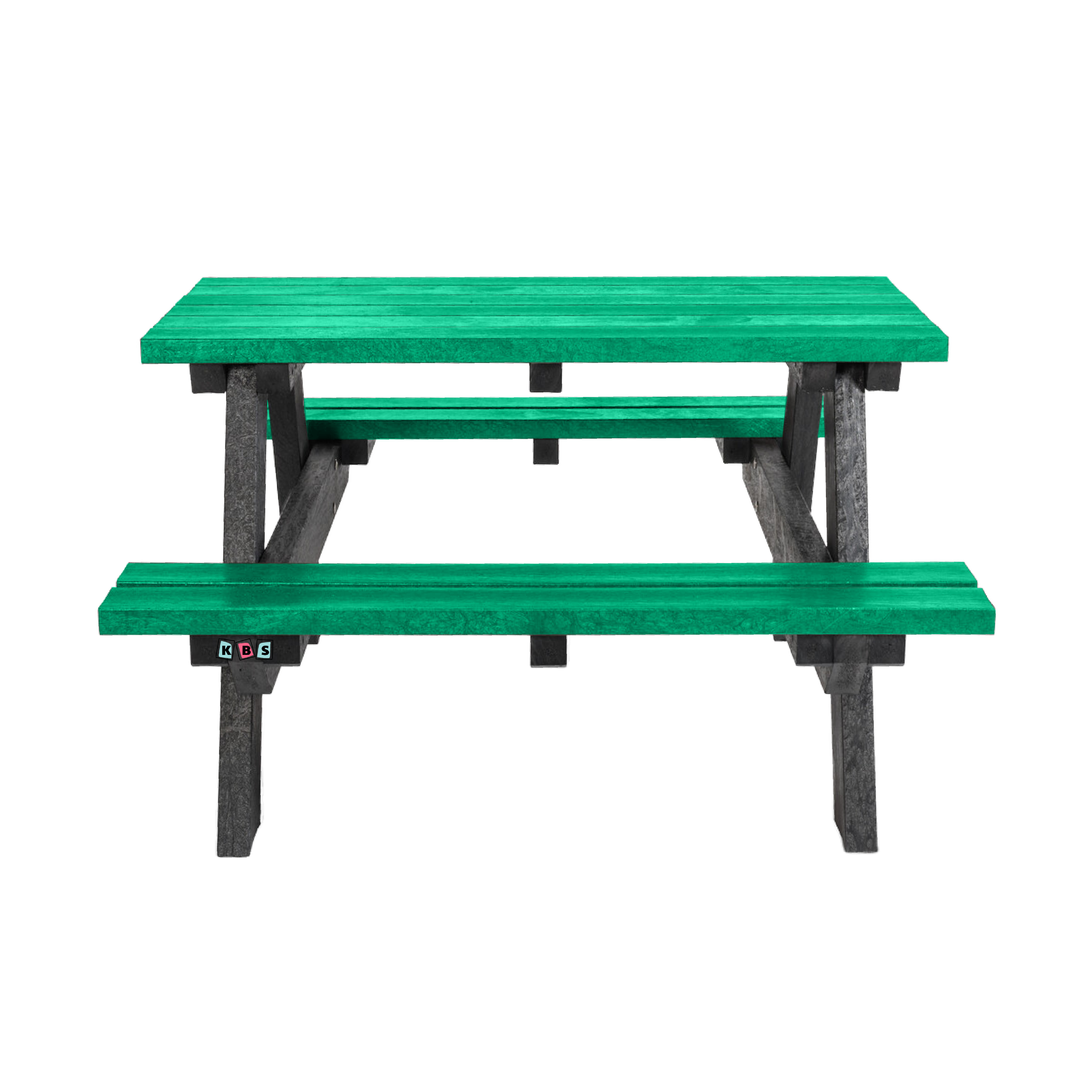 Junior Duke A-Frame Picnic Table (6 Seater) Black frame with COLOURED slats