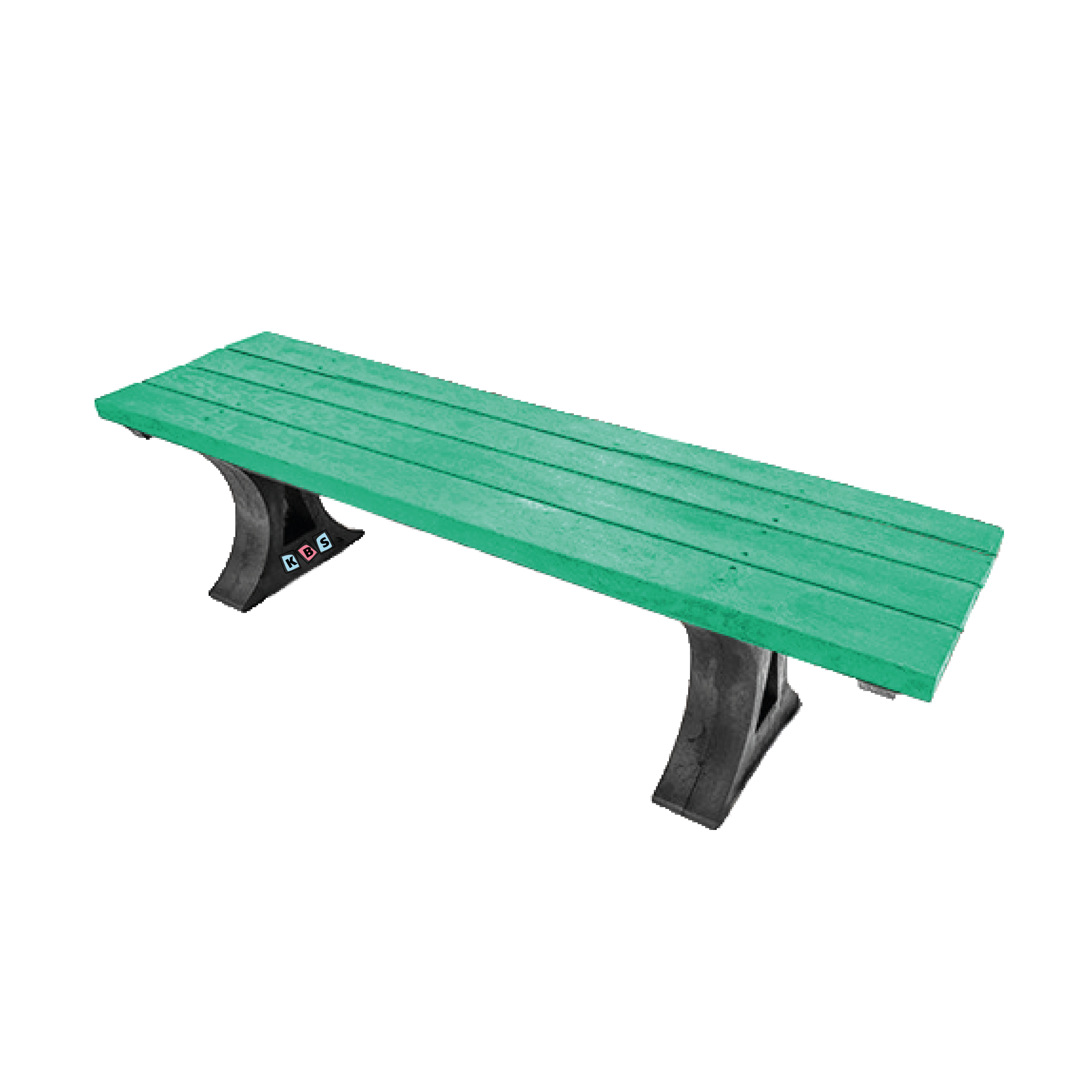 Moulded Backless Bench 1.5m, Multi-Coloured in Recycled Plastic