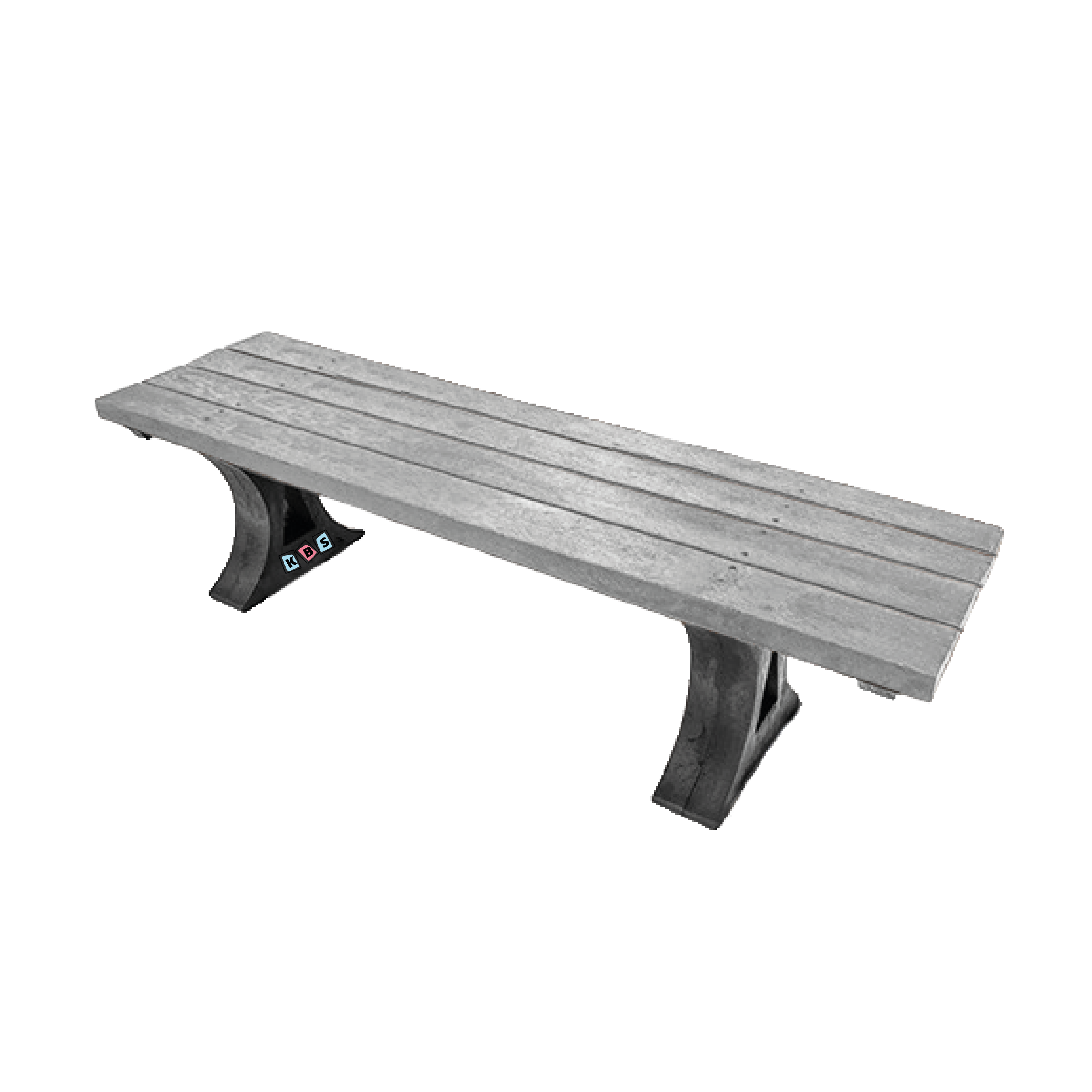 Moulded Backless Bench 1.5m, Multi-Coloured in Recycled Plastic